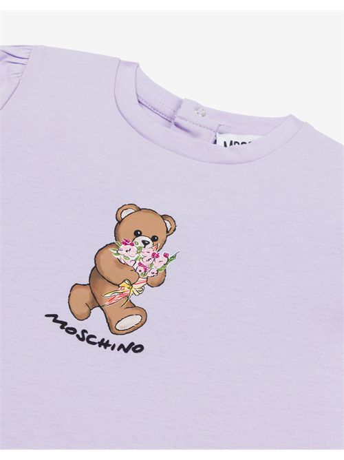 T-shirt in jersey di cotone Moschino Teddy Bear MOSCHINO KIDS | MDM03N-LAA02/51683